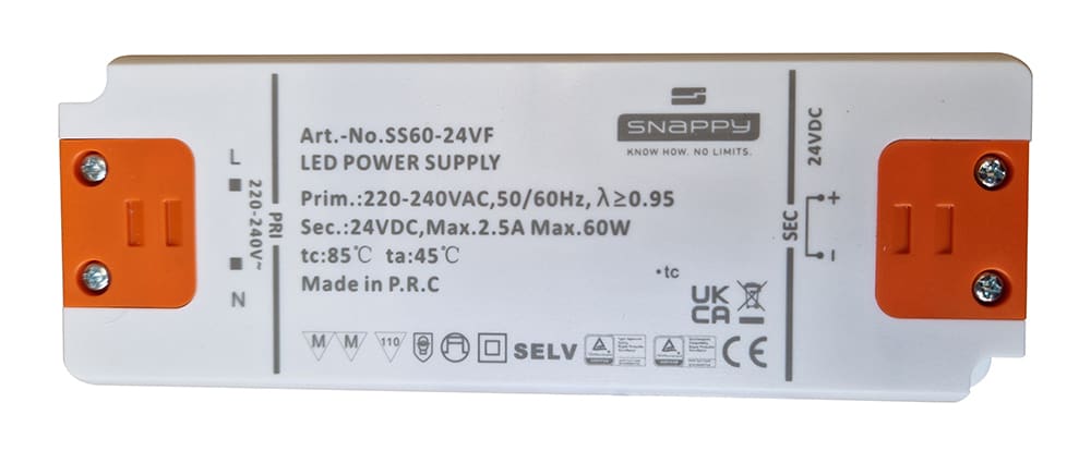 MELCHIONI SPA MEM530136951 ALIMENTATORE PER LED 50W 24VDC SLIM SS60
