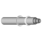 INTERGAS - IGS53102214 TERMINALE COASSIALE ORIZZONTALE PP/AL