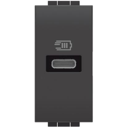 BTICINO BTIL4192C LL - CARICATORE USB TIPO C 1M ANTRACITE