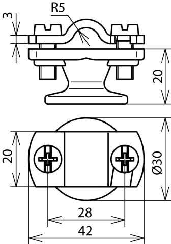 DEHN ITALIA SPA - DEH275110 Leitungshalter