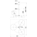 DEHN ITALIA SPA DEH105469 Variables Dreibeinstativ