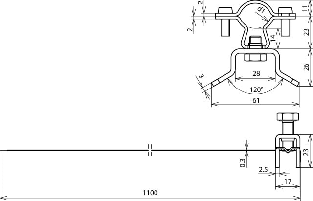 DEHN ITALIA SPA - DEH275320 Leitungshalter