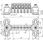 DEHN ITALIA SPA DEH563105 BARRA EQUIPOTENZIALE SENZA COPERCHIO