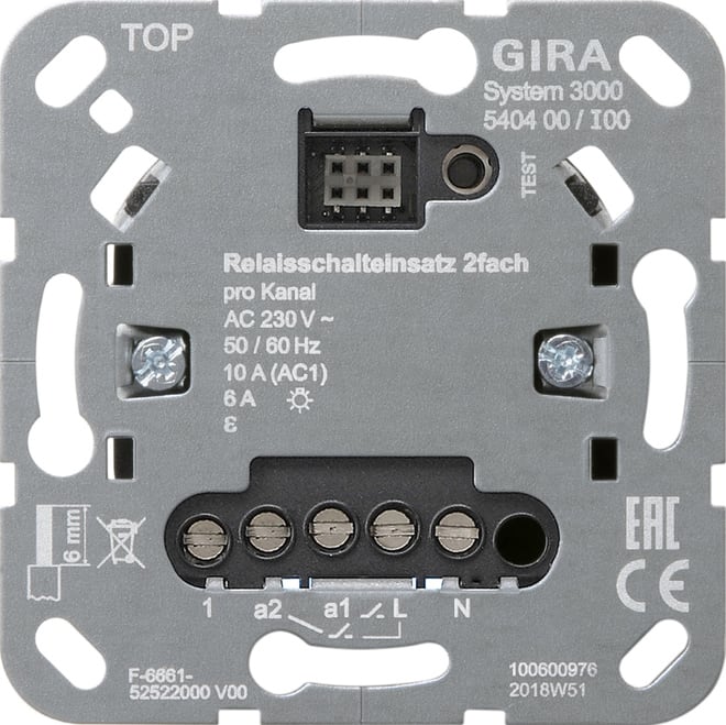 GIRA - GIR540400 MOD.INT.RELE S3000 2-M MODULO
