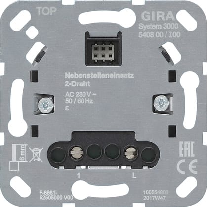 GIRA - GGI540800 MOD.APP.DER. S3000 2 FILI MODULO