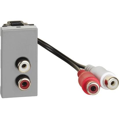 BTICINO BTIJG4269R MATIXGO - MODULO DOPPIO RCA GRIGIO