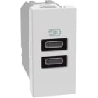 BTICINO - BTIJW4191CC MATIXGO - CARICATORE USB CC 1M BIANCO