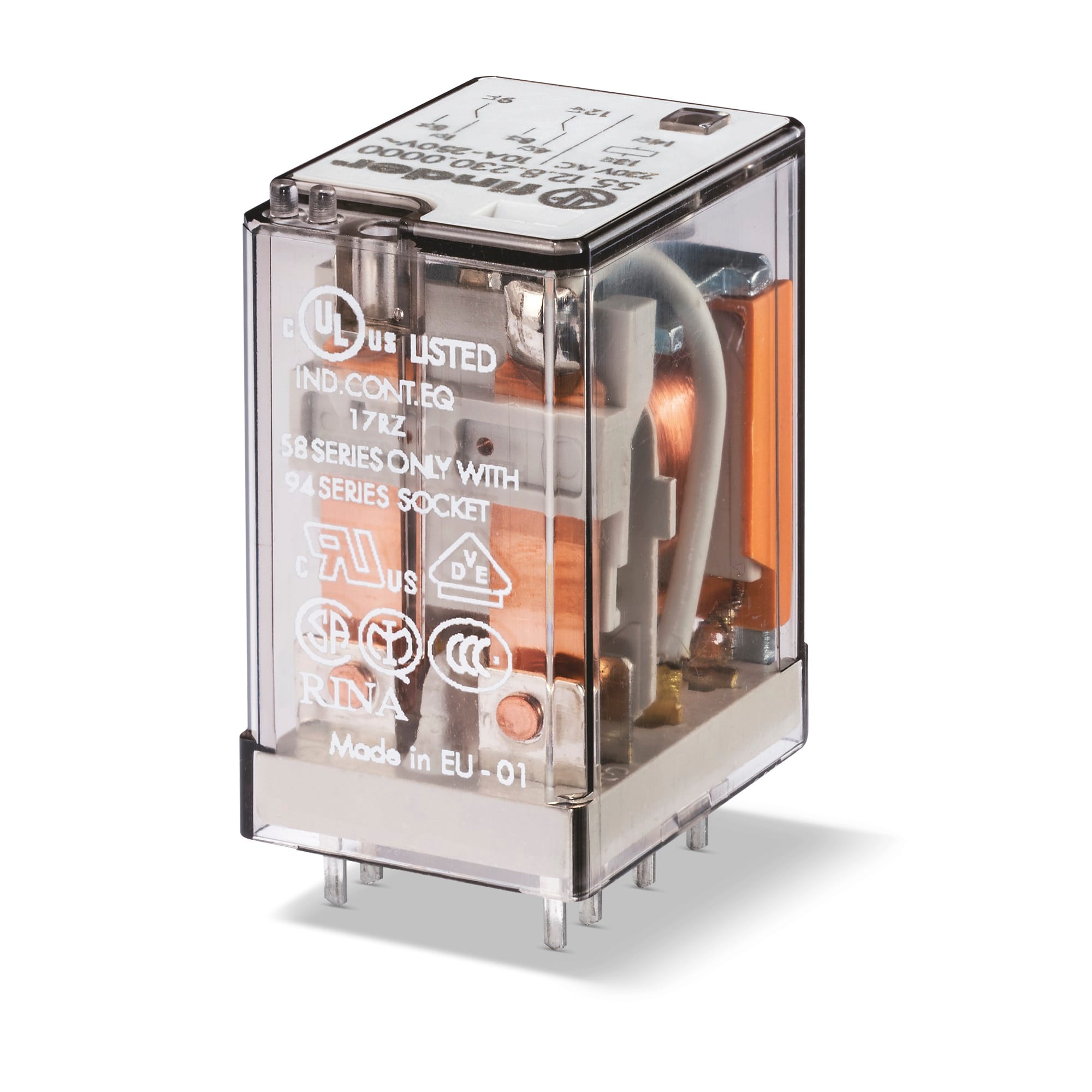 FINDER SPA FIN551290480000 RELE INDUSTRIALE C.S. 2 CONTATTI 10A
