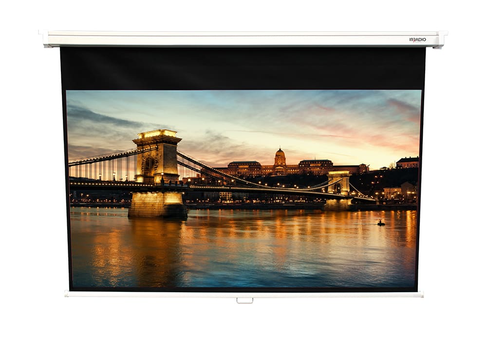 MELCHIONI SPA - MEM558000501 SCHERMO MANUALE 200X113CM CON TELA BIANC