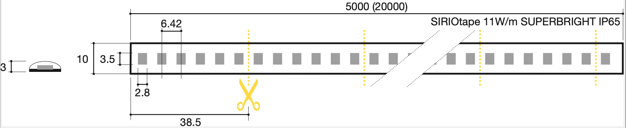 SICOM - SOL560577965XL SIRIOTAPE 11WM 860 24V SB IP65 XL-20M