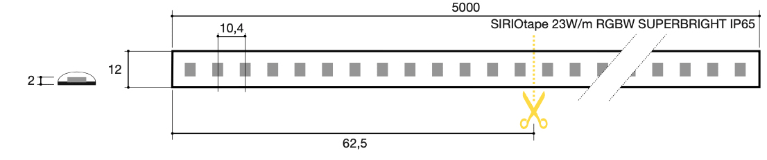 SICOM - SOL5605963 SIRIOTAPE 23WM RGBW (4000K) 24V - IP65