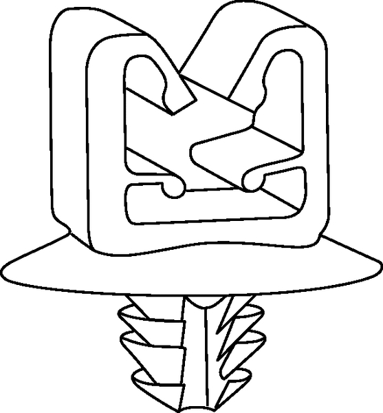 HELLERMANNTYTON Srl - HEE151-01405 CLIP FISSAGGIO A PINO PA66HIRHS HC48FT5