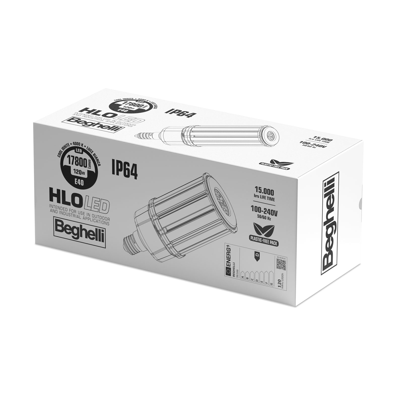 BEGHELLI BEG56166 HLO LED 120W 230V E40 4000K