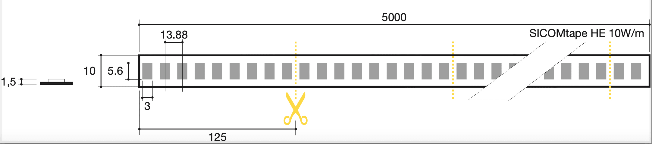 SICOM - SOL561HE1092720 SICOMTAPE HE 10W/M 927 24V