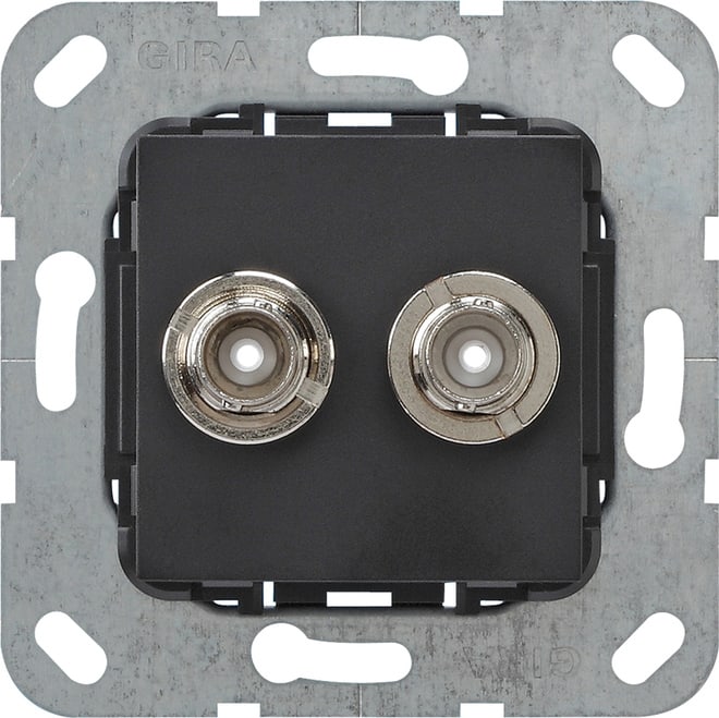 GIRA GIR563010 BNC 2f Crimpanschluss Einsatz Schwarz m
