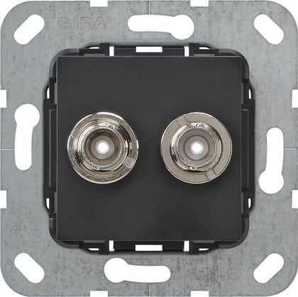 GIRA - GGI563010 BNC 2f Crimpanschluss Einsatz Schwarz m