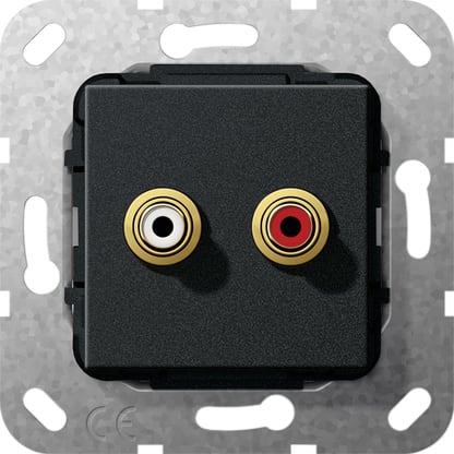 GIRA - GGI563110 CINCH AUDIO GENDER CHANGER MODULO NERO O