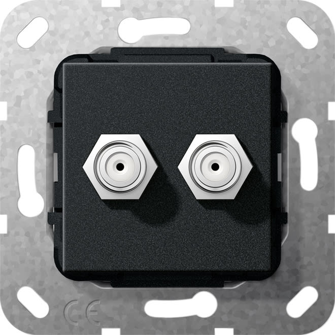 GIRA - GIR565110 SAT PRESA F 2X GENDER CHANGER MODULO NER