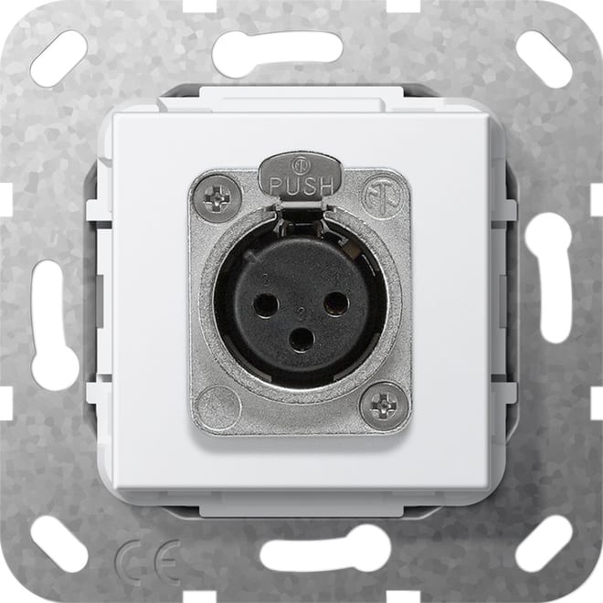 GIRA GIR566703 XLR-Buchse D-Serie Einsatz Reinweiss