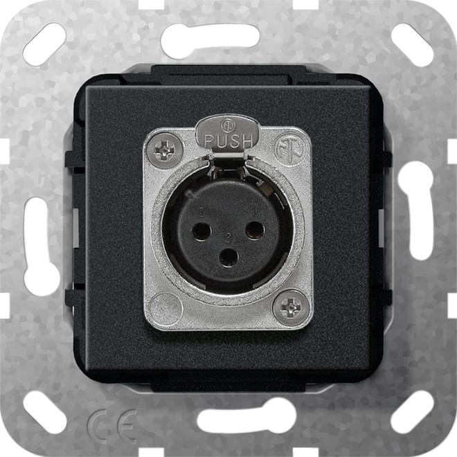 GIRA GIR566710 XLR-Buchse D-Serie Einsatz Schwarz m