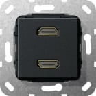 GIRA GGI567210 HDMI 2f K-Peitsche Einsatz Schwarz m