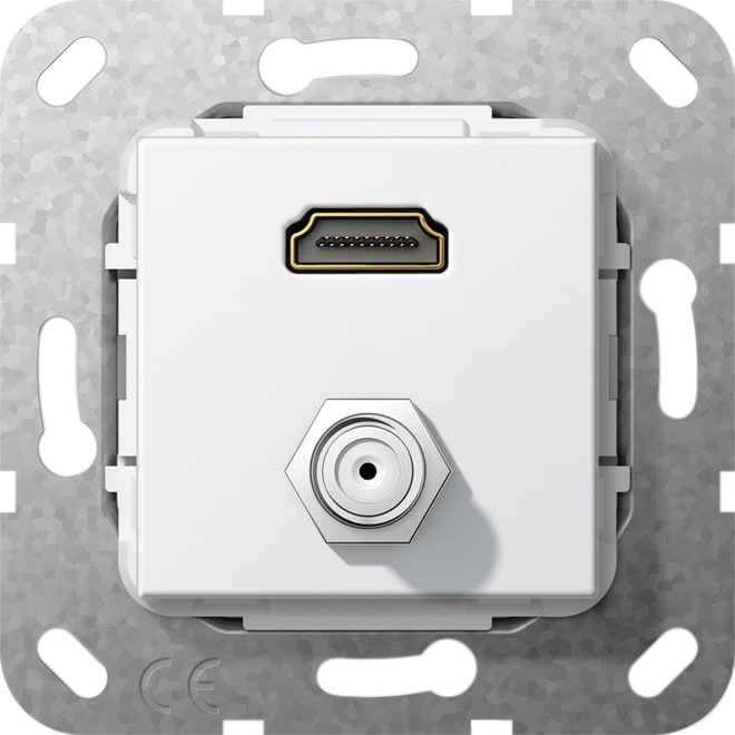 GIRA GIR567503 HDMI SAT-F-Buchse Kpl. Einsatz Reinweiss