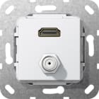 GIRA GGI567503 HDMI SAT-F-Buchse Kpl. Einsatz Reinweiss