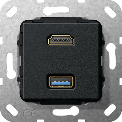 GIRA - GGI567810 HDMI USB 3.0 A G-CH MODULO NERO O