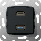 GIRA GGI567810 HDMI USB 3.0 A G-CH MODULO NERO O
