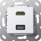 GIRA - GIR567903 HDMI USB 3.0 A K-Peitsche Einsatz Reinwe