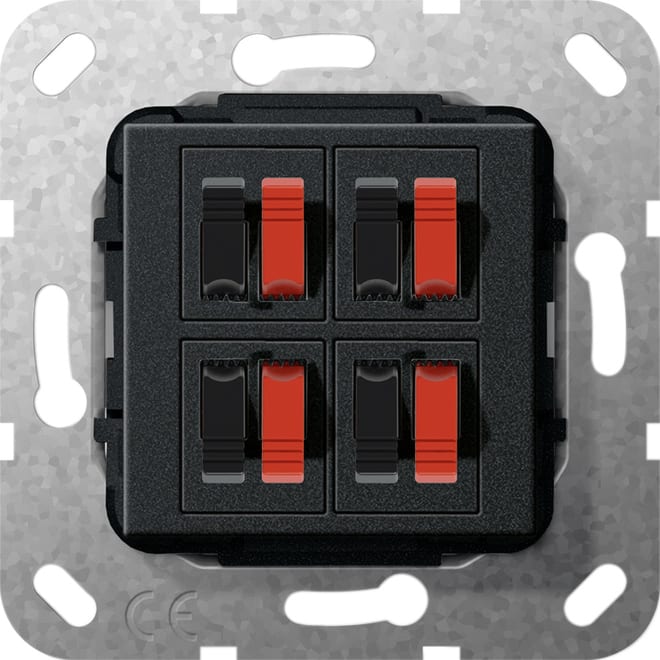 GIRA GIR569410 Lautsprecheranschluss 4f Einsatz Schwarz