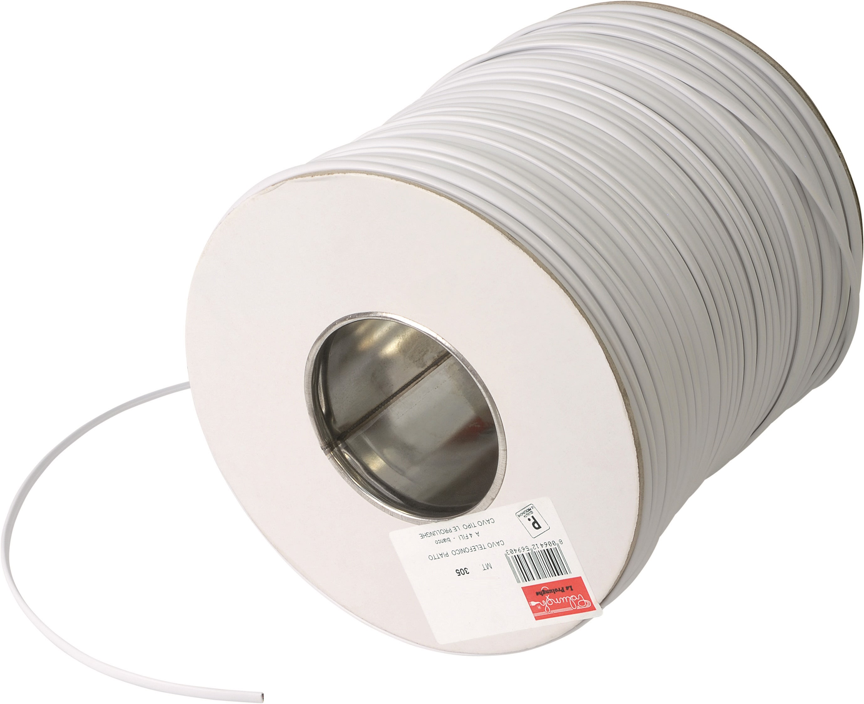 LE PROLUNGHE SAS - PRG5696 CAVO LIN.TELEF.A 6 FILI BOBINA MT.305 BN