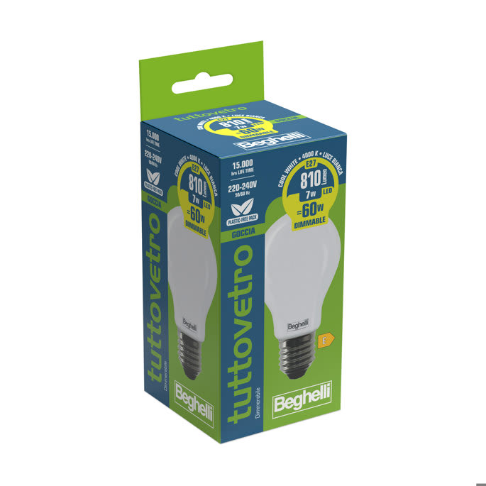 BEGHELLI - BEG58091 TVETRO LED OP GOC DIM 7WE27 4K