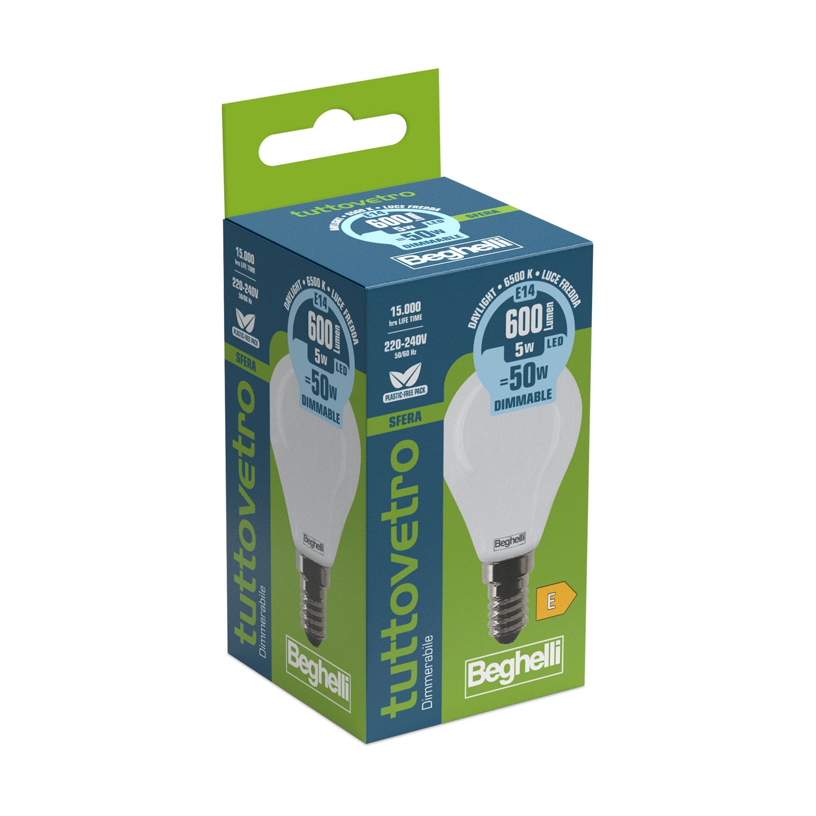 BEGHELLI BEG58107 TVETRO LEDOP SFE DIM 5WE14 6K5