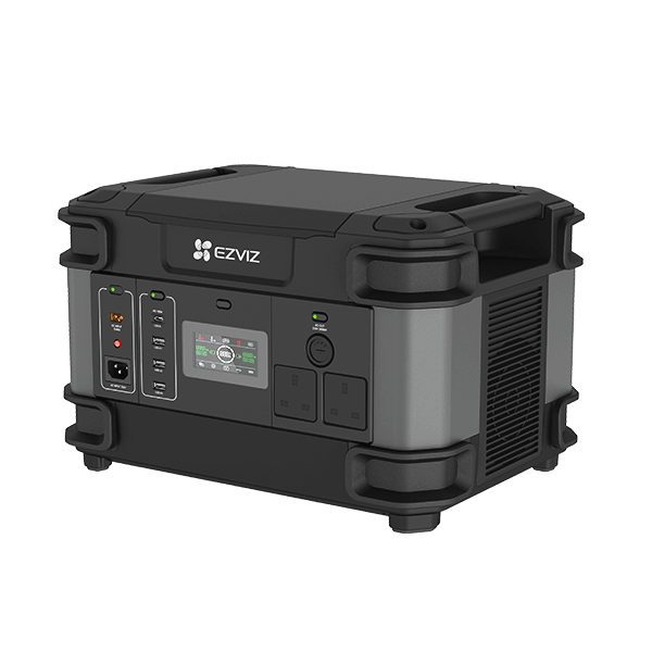 HIKVISION ITALY SRL - EZV318700011 Power Station portatile con luce di emergenza. Output max: 2000W Capacità batteria: 1324Wh