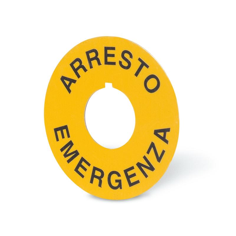 SCAME PARRE SPA - SCA590.PTE/A DISCO EMERGENZA GIALLO C/SCRITTA INGLESE