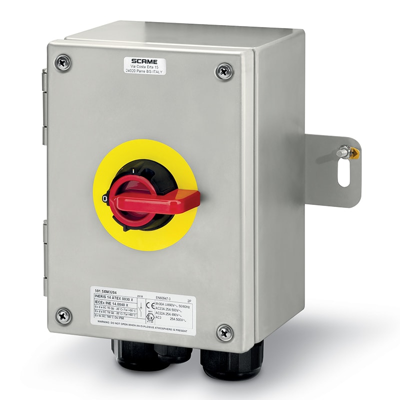 SCAME PARRE SPA - SCA591.SEM2504 DISP. COM. EMERGENZA EX GD 3/4P 25A INOX