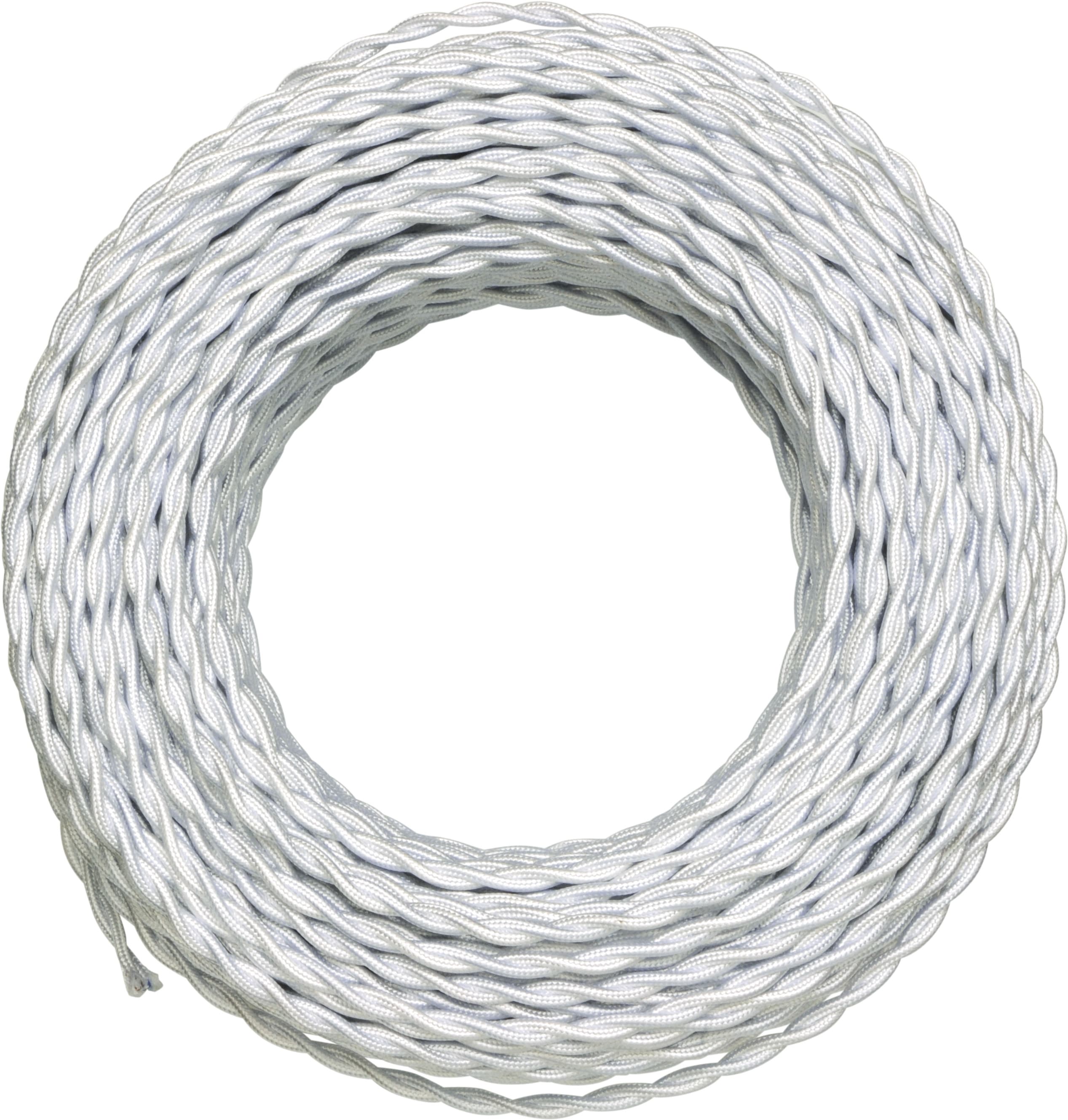 LE PROLUNGHE SAS PRG5924 TRECCIA SETA 2X0.50 BIANCO MT. 100