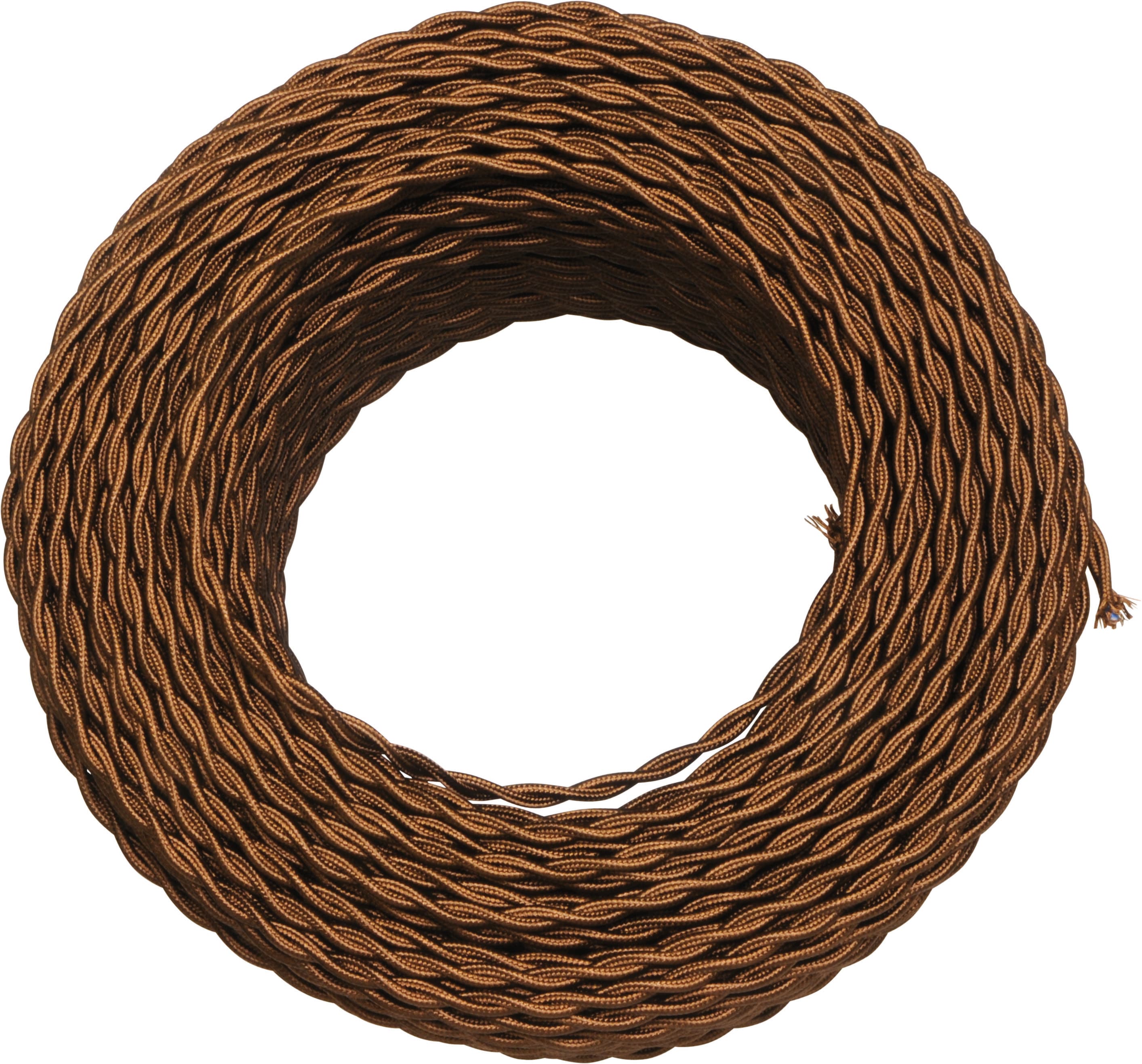 LE PROLUNGHE SAS PRG5925/MR TRECCIA SETA 2X0.75 MARRONE MT. 100
