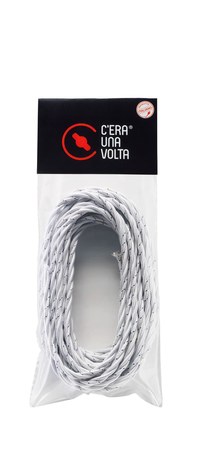 LE PROLUNGHE SAS PRG5928/10 TRECCIA SETA 3G0.75 BIANCO MT. 10