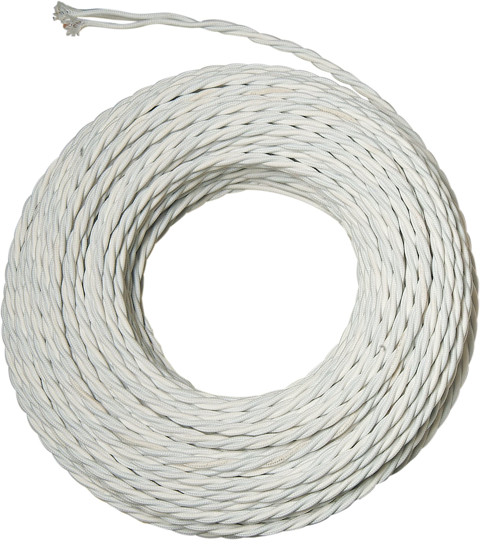 LE PROLUNGHE SAS PRG5940 TRECCIA COTONE 2X0.75 ACCIAIO MT.50 BN