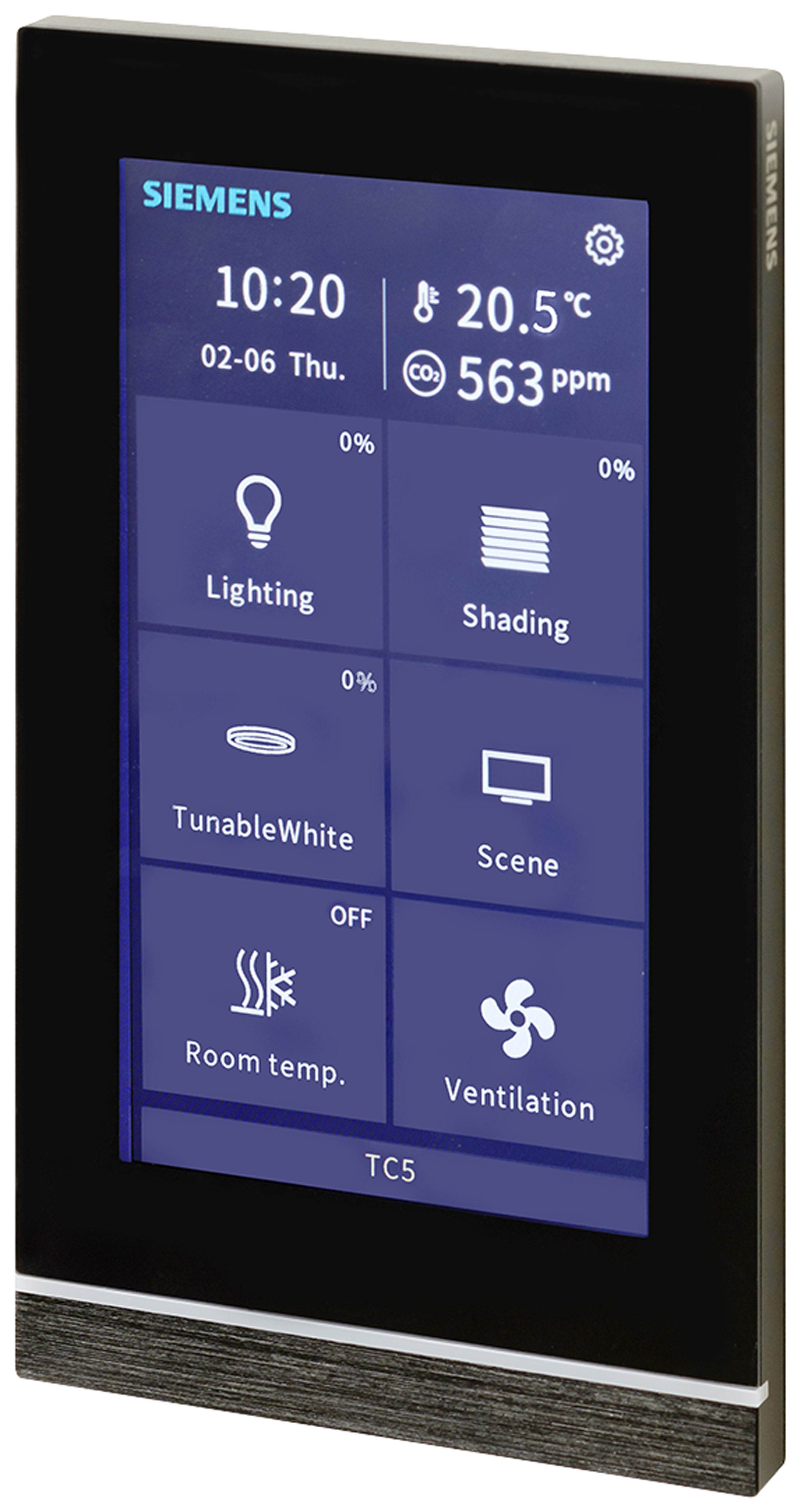 SIEMENS - BUILDING T - BCT5WG1205-2AB22 DISPLAY TOUCH TC5 V2 UP205/22 NERO