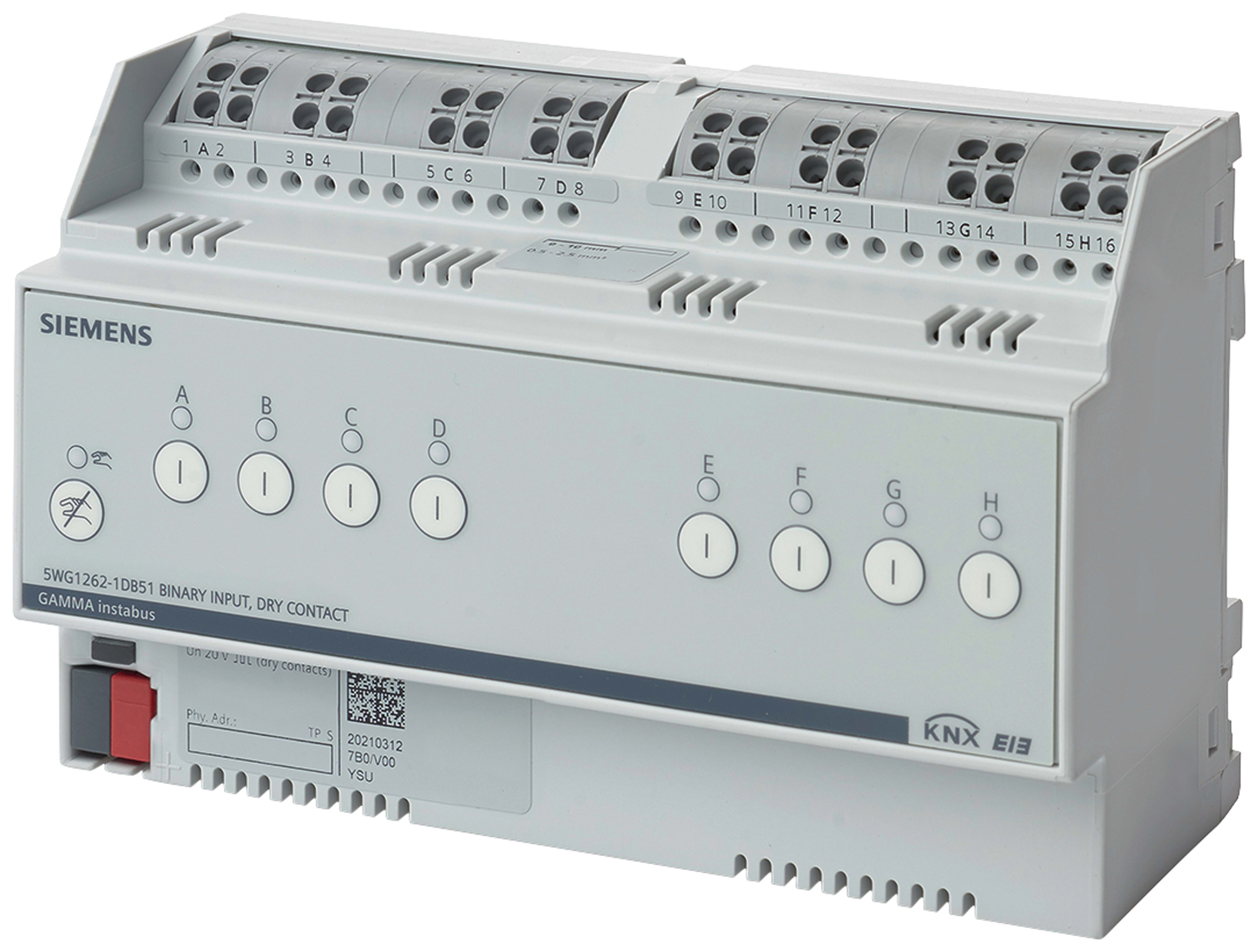 SIEMENS - BUILDING T BCT5WG1262-1DB51 INGRESSI BINARI. N 262D51 8XCONT.POT.LIB
