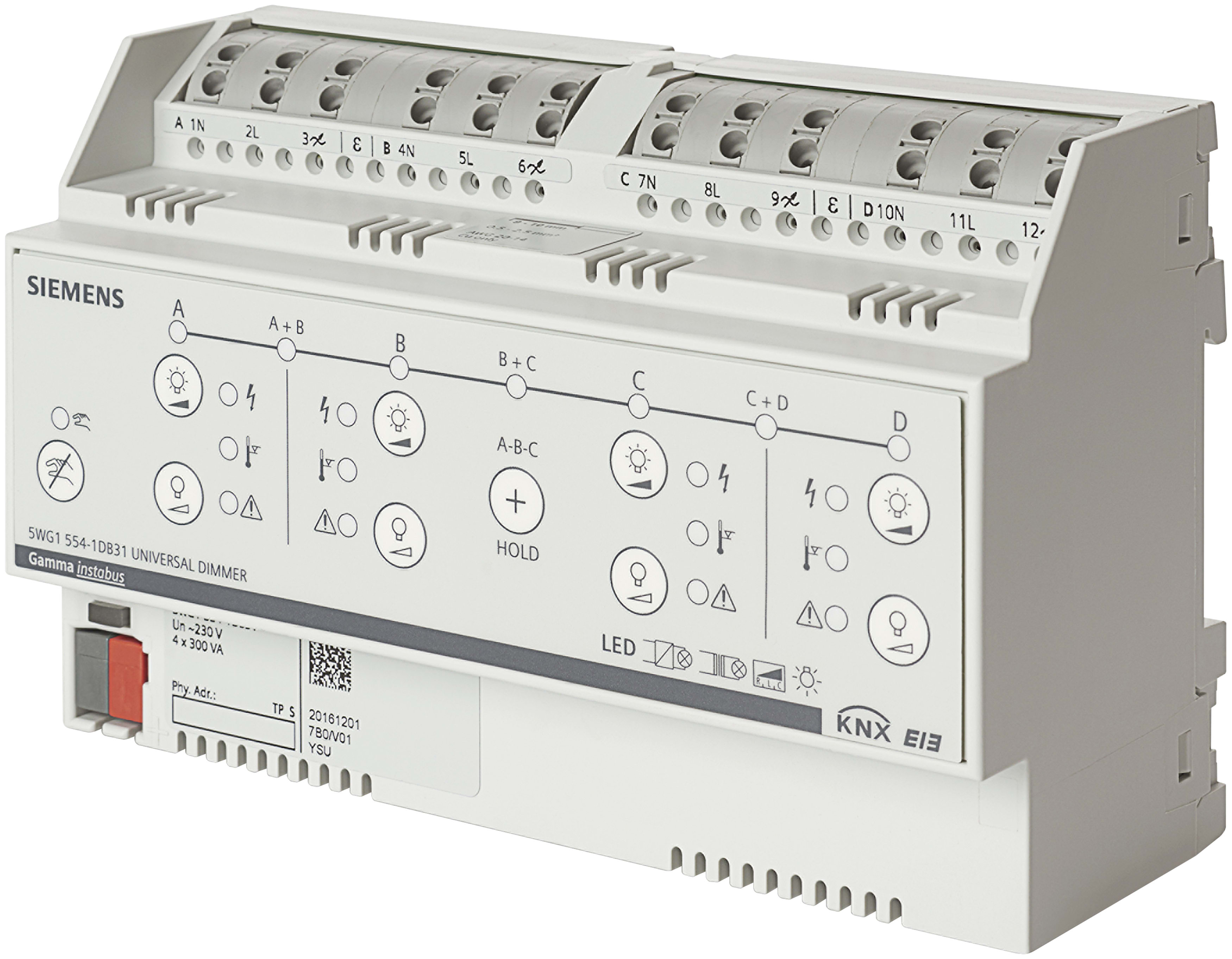 SIEMENS - BUILDING T BCT5WG1554-1DB31 DIMMER UNIVERSALE N 554D/31 4X300VA X L