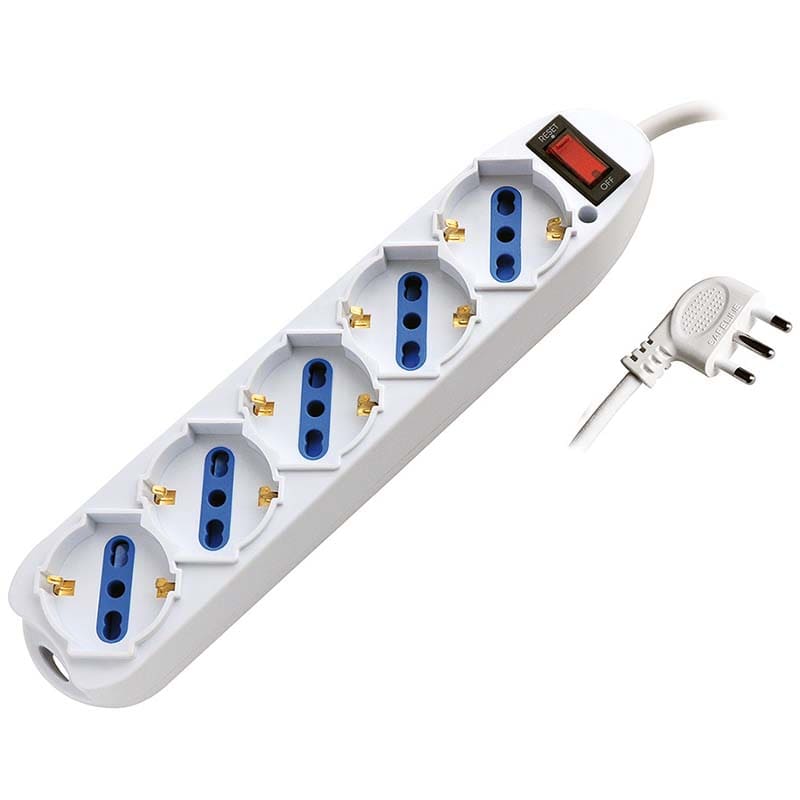 ELCART DISTRIBUTION - ERT280184800 PRESA MUL.5 POSTI C/PROT.SOVRACCA