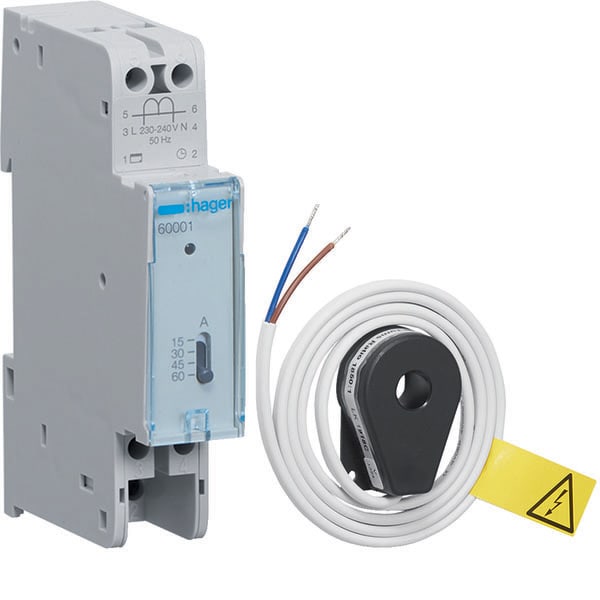 HAGER - HAG60001 RELE GESTIONE CARICHI 1 USCITA 15-60A 1