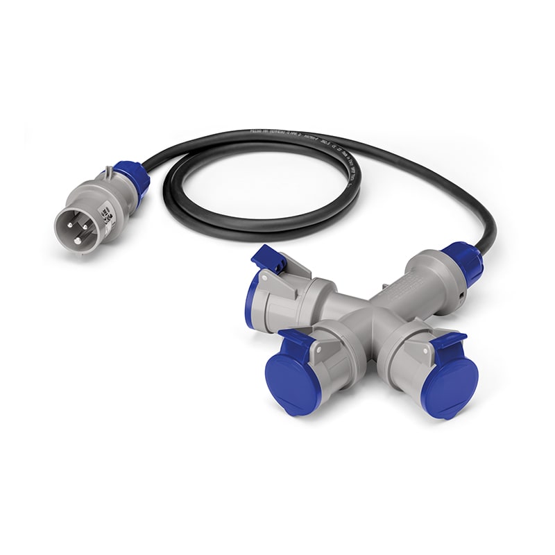 SCAME PARRE SPA SCA600.3015-062 ADATTATORE 3x2P+T 220V 16A IP44 CAVO 2m