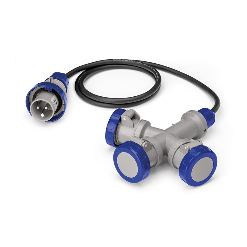 SCAME PARRE SPA - SCA600.3515-062 ADATTATORE 3x2P+T 220V 16A IP67 CAVO 2m