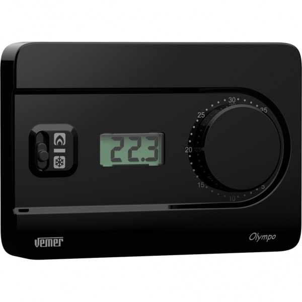 VEMER SPA VEMVE758000 OLYMPO LCD 230 NERO TERM. C/MANOPOLA