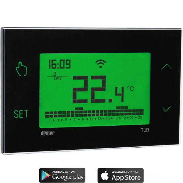 VEMER SPA VEMVE788700 TUO WIFI BATT. CRONOTERM. TOUCH NERO